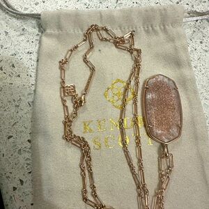 Long rose gold necklace Kendra Scott